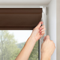 Рулонная штора PRAKTO Shantung 55х160 см, шоколад 7792638