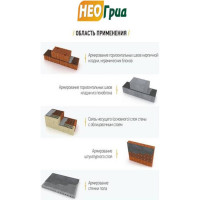 Сетка базальтовая кладочная НЕОГРИД Стандарт СБНПс (ячейка 25x25, рулон 0,25x50, кНм 50) НС 0,25-50