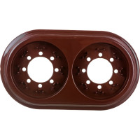 Рамка 2-местная Bylectrica, серия РЕТРО ЮЛИГ.735212.471, коричневый