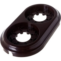 Рамка 2-местная Bylectrica, серия РЕТРО ЮЛИГ.735212.471, шоколад