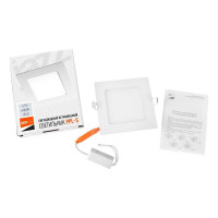 Светодиодный светильник Jazzway PPL-S WH 6Вт 4000К IP40 120мм ДВО встраиваемый ультратонкий квадрат 5008229A