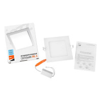 Светодиодный светильник Jazzway PPL-S WH 18Вт 6500К IP40 220мм ДВО встраиваемый ультратонкий квадрат 5009752A