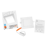 Светодиодный светильник Jazzway PPL-S WH 12Вт 6500К IP40 170мм ДВО встраиваемый ультратонкий квадрат 5008366A