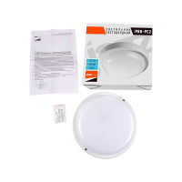 Светодиодный светильник Jazzway настенно-потолочный "Банник" PBH-PC2-RA 12Вт 6500К IP65 ЖКХ ДБП кругл. пылевлагозащитный белый 5032286