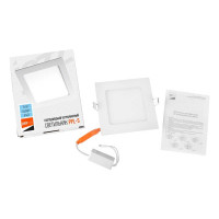 Светодиодный светильник Jazzway PPL-S WH 15Вт 6500К IP40 190мм ДВО встраиваемый ультратонкий квадрат 5008403A