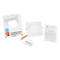 Светодиодный светильник Jazzway PPL-S WH 6Вт 6500К IP40 120мм ДВО встраиваемый ультратонкий квадрат 5008243A