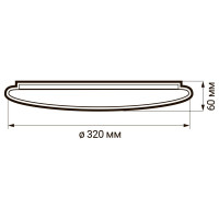 Светодиодный светильник Jazzway декоративный PPB Starway-2 32Вт 6500К IP20 d320х60 настенно-потолочный бытовой 5030961