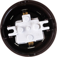 Розетка Bylectrica РА16-0202 1-местная с заз. контактом 16А ОУ, серия РЕТРО, шоколад