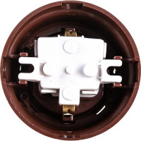 Розетка Bylectrica РА16-0202 1-местная с заз. контактом 16А ОУ, серия РЕТРО, коричневый