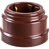 Розетка Bylectrica РА16-0202 1-местная с заз. контактом 16А ОУ, серия РЕТРО, коричневый