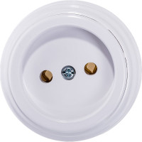 Розетка Bylectrica РА16-0201 1-местная б.з 16А ОУ, серия РЕТРО