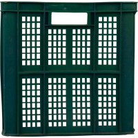 Перфорированный зеленый ящик Тара.ру п/э 600х400х410 06956