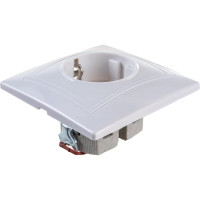 Розетка GENERICA 1-местная с заземляющим контактом без защитной шторки 16А керамика КВАРТА ERK11-K01-16-K