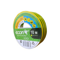 Изолента ECON 15/10/0,13, жёлто-зелёный 15101305