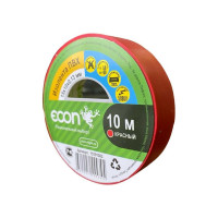Изолента ECON 15/10/0,13, красный 15101303
