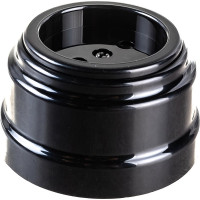 Розетка Bylectrica РА16-0205 1-местная без заз. со шторк. 16А ОУ, серия РЕТРО, черный