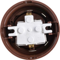 Розетка Bylectrica РА16-0206 1-местная с заз. контактом, со шторками 16А ОУ, серия РЕТРО, коричневый