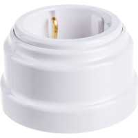 Розетка Bylectrica РА16-0206 1-местная с заз. контактом, со шторками 16А ОУ, серия РЕТРО