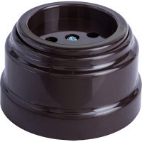 Розетка Bylectrica РА16-0205 1-местная без заз. со шторк. 16А ОУ, серия РЕТРО, шоколад