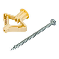 Дюбель "Бабочка" Bullit OLA, нейлон, 10х60, с шурупом 4х60, 50 шт 14-0013890