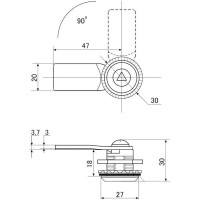 Мебельный замок Brante 705-MS 12242