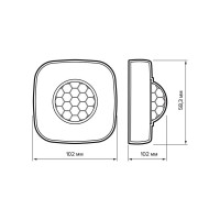 Датчик движения Jazzway PMS-IR-U 124 2000Вт 360град 22-6м WH IP20 5033191