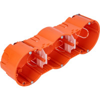 Монтажная коробка Bylectrica при скрытой разводке евростандарт с винтами для гипсокартона, 207x66x47,4 КЕ-505 исп.1