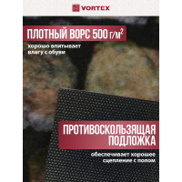 Влаговпитывающий коврик VORTEX Samba Мостовая 50x80 см 10 24218