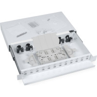 Кросс бокс Cabeus оптический, на 24 SC LC duplex, со сплайс-пластиной, выдвижной ODF-19-24-SC