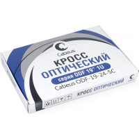 Кросс бокс Cabeus оптический, на 24 SC LC duplex, со сплайс-пластиной, выдвижной ODF-19-24-SC