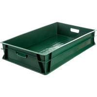 Сплошной ящик Тара.ру п/э 740x465x145 зелёный 22443
