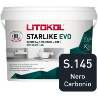 Эпоксидный состав для укладки и затирки мозаики LITOKOL STARLIKE EVO S.145 NERO CARBONIO 485200004