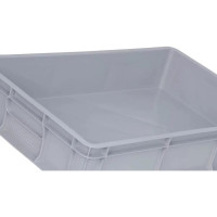 Ящик Тара.ру п/э 600х400х120 сплошной, без ручек, серый 16680