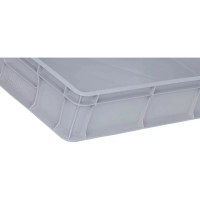 Ящик Тара.ру п/э 600х400х120 сплошной, без ручек, серый 16680