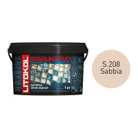 Эпоксидный состав для укладки и затирки мозаики LITOKOL STARLIKE EVO S.208 SABBIA 485240002