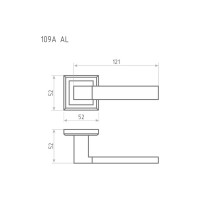 Дверная ручка НОРА-М 109К AL черный 17240