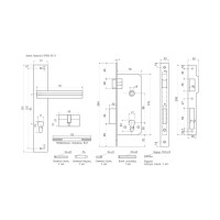 Врезной замок НОРА-М N 106-85 К золото 40мм 17134