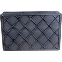 Ящик Тара.ру п/э 600х400х140 мм сплошной, без ручек, серый 16684