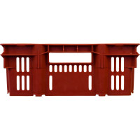 Ящик Тара.ру п/э для заморозки 600х400х150 конусный, перфорированный, красный 01168