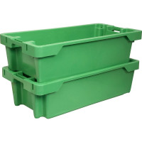 Ящик Тара.ру п/э рыбный 800х400х225 сплошной, зеленый 05551