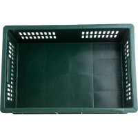 Ящик Тара.ру п/э 600х400х250 дно сплошное, перфорированный, зелёный 04100