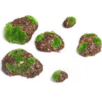 Искусственный мох с корой Greengo Камни 6 шт., ассорти: 2 больших, 2 средних, 2 маленьких 4488258