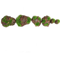 Искусственный мох с корой Greengo Камни 6 шт., ассорти: 2 больших, 2 средних, 2 маленьких 4488258