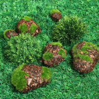 Искусственный мох с корой Greengo Камни 6 шт., ассорти: 2 больших, 2 средних, 2 маленьких 4488258