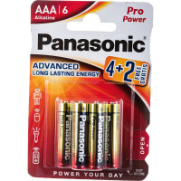 Элементы питания Panasonic LR03 PRO POWER BL6 4+2 7621