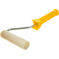 Мини-валик РемоКолор малярный с рукояткой Велюр , ось 6мм, D15мм, 100мм, 06-4-911