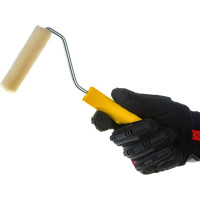 Мини-валик РемоКолор малярный с рукояткой Велюр , ось 6мм, D15мм, 100мм, 06-4-911