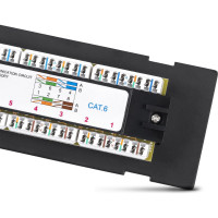 Патч-панель Cabeus настенная, 12 портов RJ-45, категория 6, PL-12-Cat.6-WL-Dual