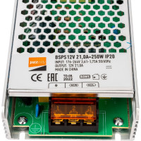 Блок питания для светодиодной ленты Jazzway 250Вт 21А 12В IP20 BSPS металл 1001238A