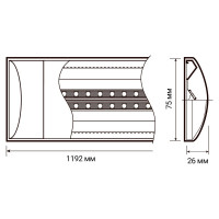 Светодиодный светильник Jazzway настенно-потолочный ДПО PPO-03 1200 AL 40Вт 4000К 180-240В/50Гц 5028838A